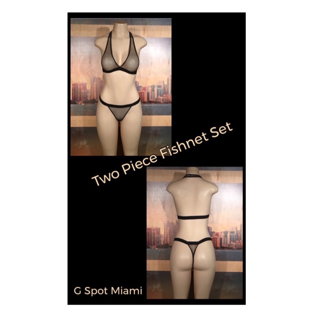 Two Piece Fishnet Set